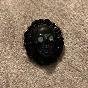 Tarina Tarantino stretch zombie skull ring